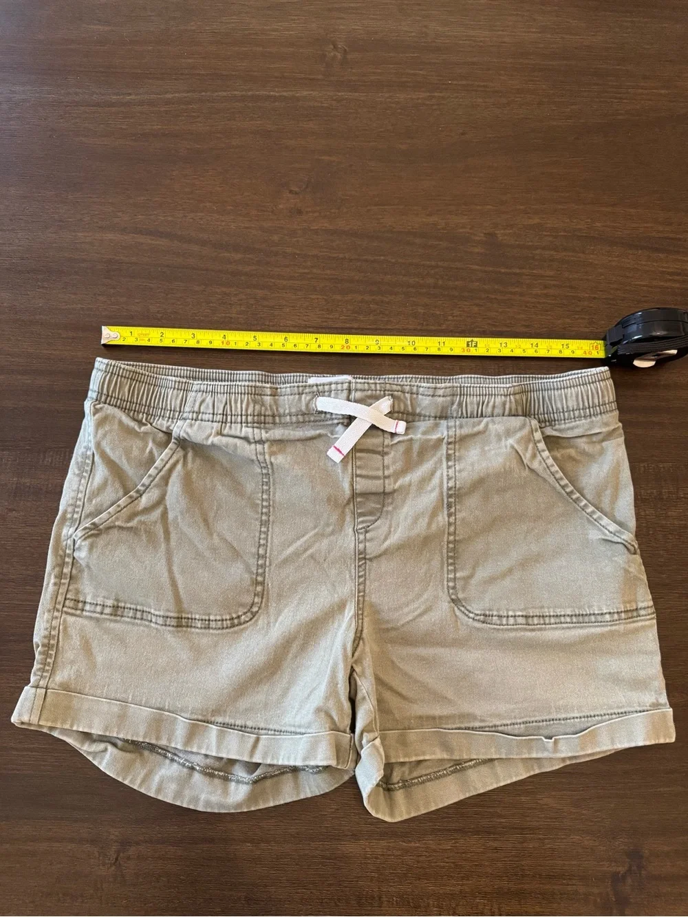 Old Navy Youth Casual Drawstring Shorts in Light Olive Size XXL 16 Plus